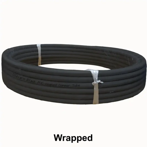 Visiaro Black PVC Coated Soft Copper Tube 50ft Outer Dia 1/4 inch