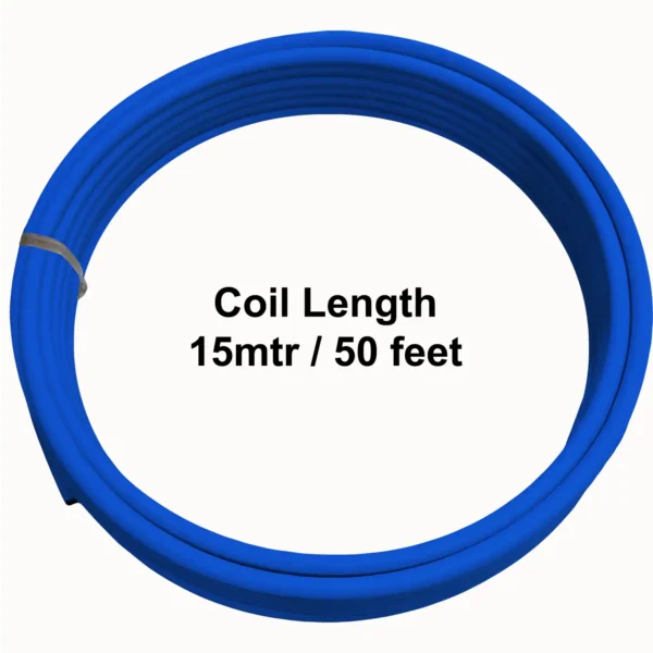 Visiaro Blue PVC Coated Soft Copper Tube 15mtr Outer Dia 6mm