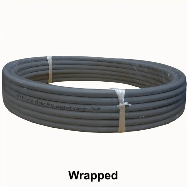 Visiaro Grey PVC Coated Soft Copper Tube Coil 50ft Outer Diameter 1/4 inch