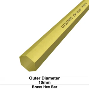 Hard Brass Hex Bar with O.D 10mm