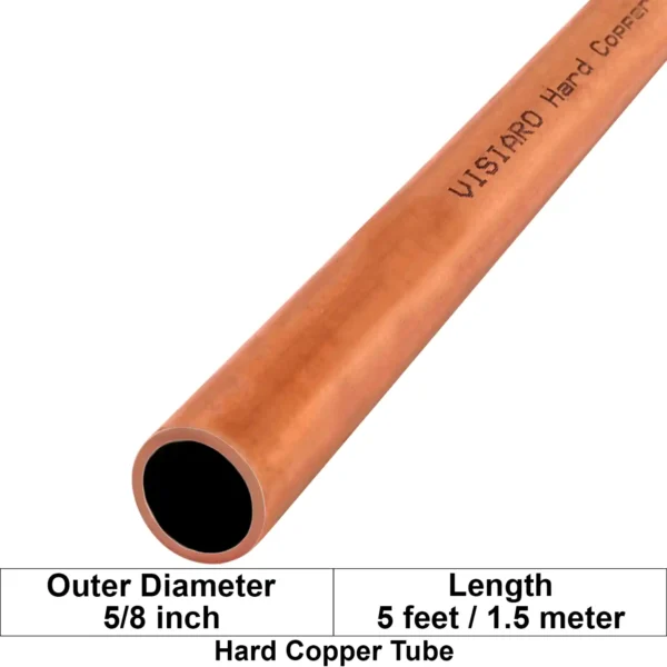 Visiaro Hard Copper Tube 5ft Outer Dia 5/8 inch