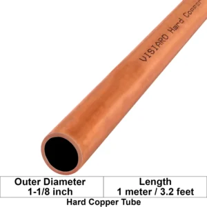 Visiaro Hard Copper Tube 1mtr long Outer Diameter - 1-1/8 inch