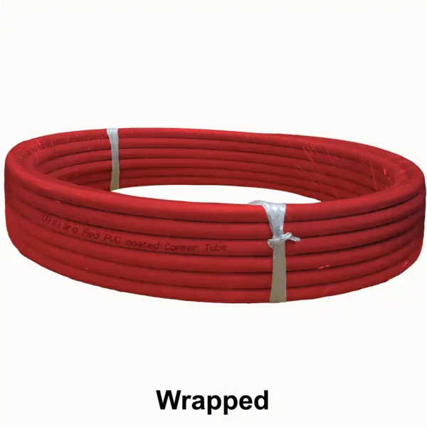 Visiaro Red PVC Coated Soft Copper Tube 15mtr Outer Dia 6mm