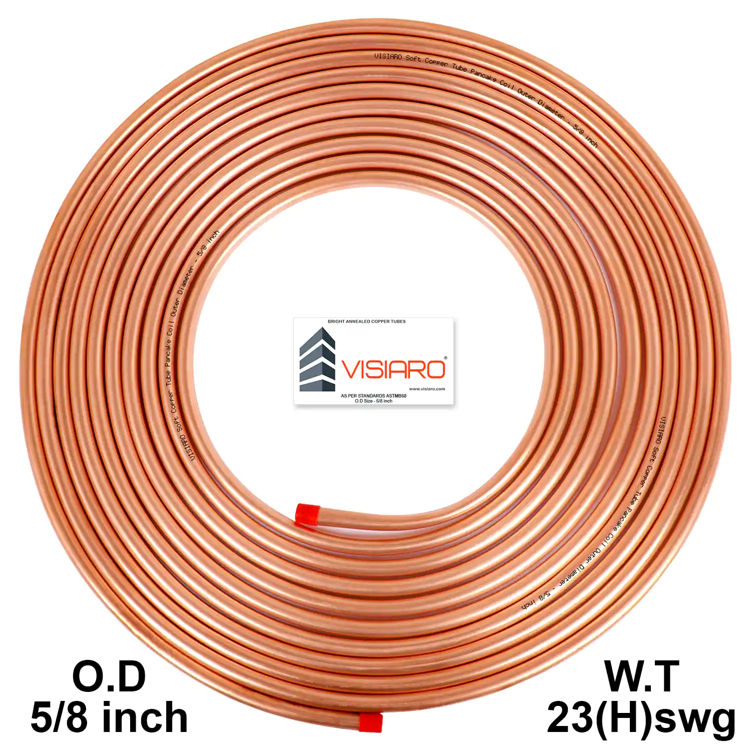 Buy Visiaro Soft Copper Tube, 25ft, Outer Dia 5/8