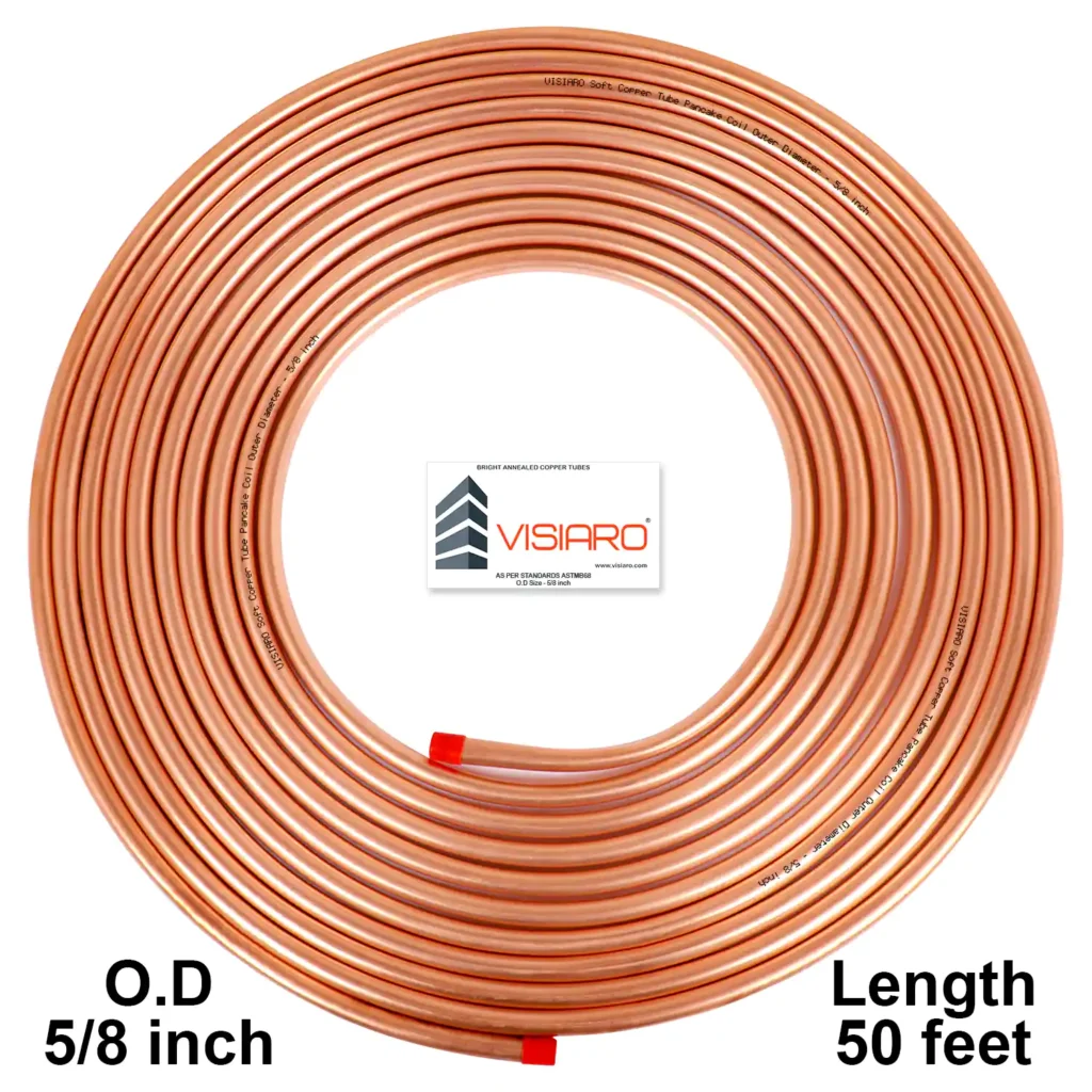 Visiaro Soft Copper Tube Pancake Coil with OD 15.875mm 15mtr 50feet