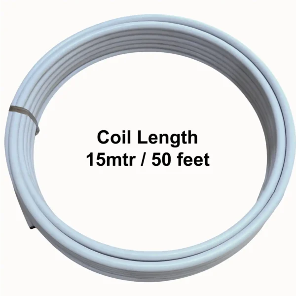 Visiaro White PVC Coated Soft Copper Tube coil 15mtr 50feet