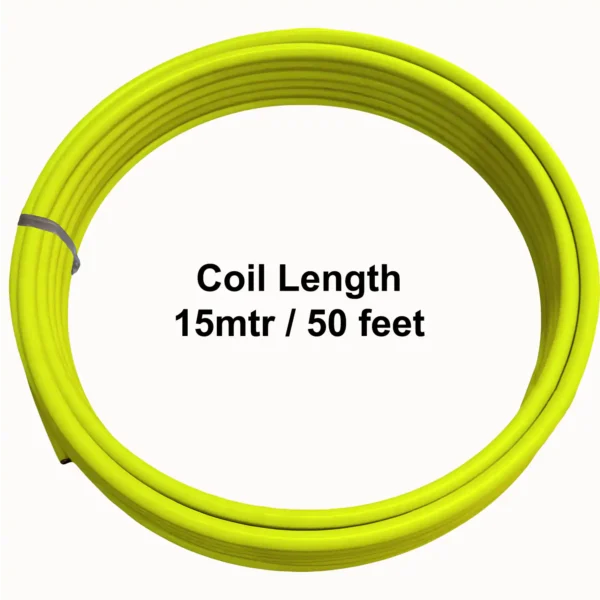 Visiaro Yellow PVC Coated Soft Copper Tube 15mtr Outer Dia 6mm
