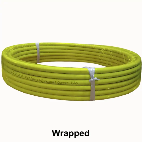 Visiaro Yellow PVC Coated Soft Copper Tube 15mtr Outer Dia 6mm